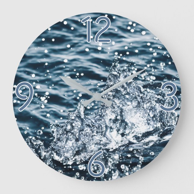 Water Splash Large Clock (Front)