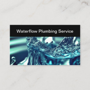 Water Splash Plumber Theme Business Cards