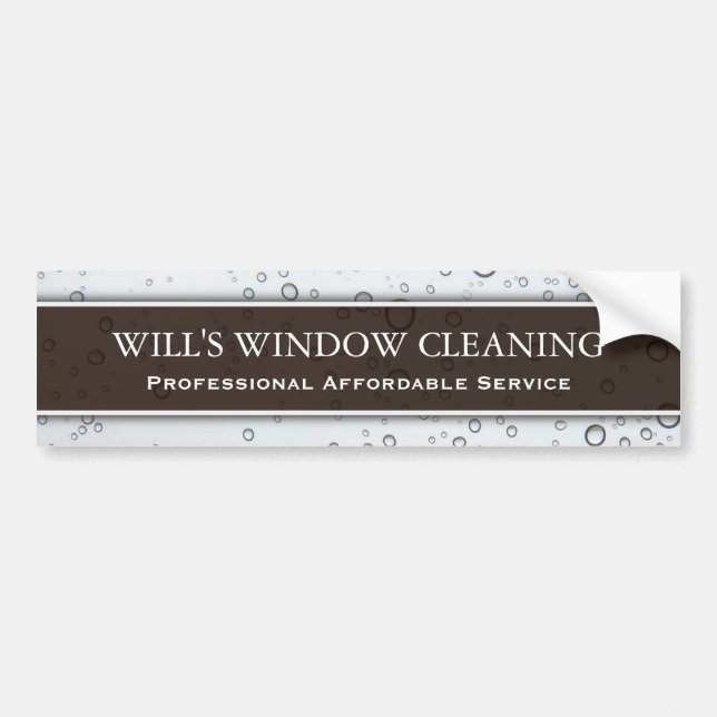 Water Splash, White Window Cleaner  Bumper Sticker (Front)