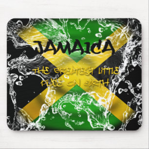 Water  Splashed Jamaica Flag Mousepad