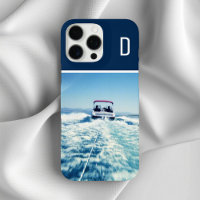 Water Sports Vertical Photo Monogrammed Navy Blue