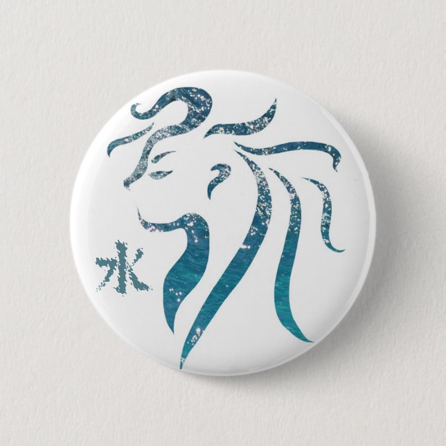 Water Sprite 2 Inch Round Button (Front)