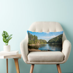 Water Spruce Lake Quebec, Canada Lumbar Pillow