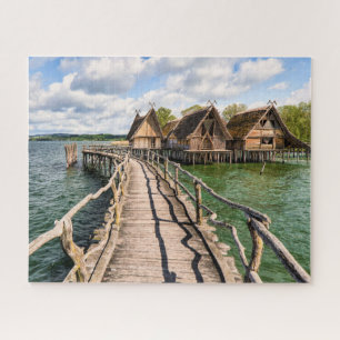Water Stilt Houses Over the Water Jigsaw Puzzle