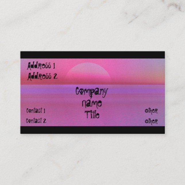 Water & Sunset Business Card (Front)