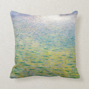 Water symbolism paiting by Gustav Klimt Throw Pillow