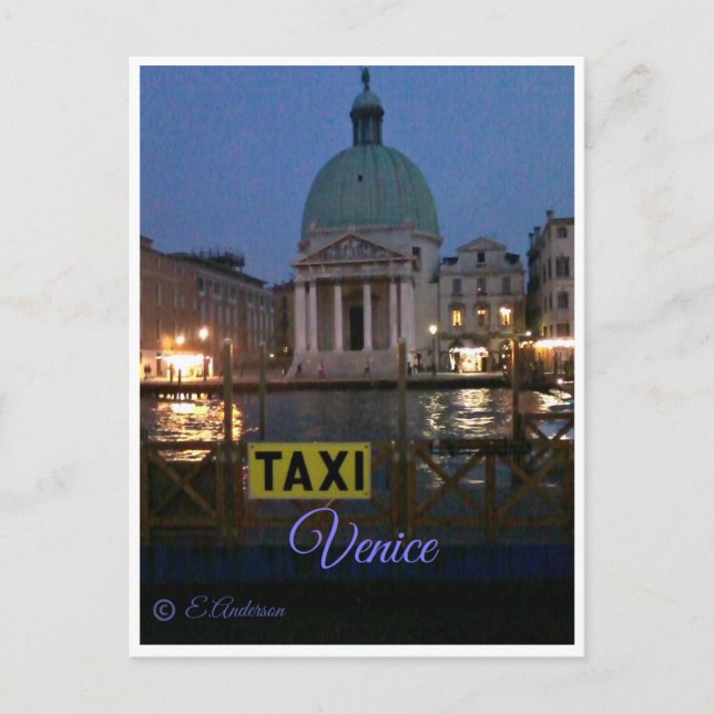 Water taxi Venice, Italy Postcard (Front)