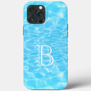 Water Textures water ripples cool modern monogram iPhone 13 Pro Max Case