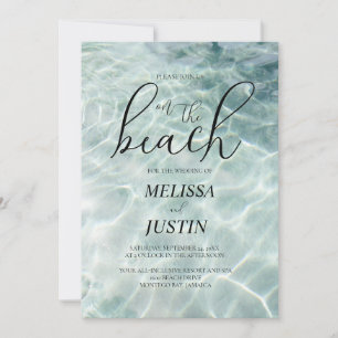 Water-Themed Beach Wedding Card