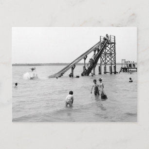 Water Toboggan, Bois Blanc Island, MI 1903 Postcard