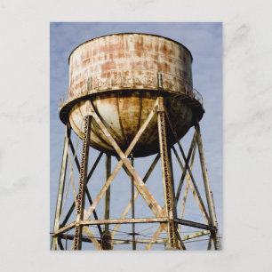 Water Tower at Alcatraz Postcard