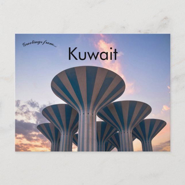 Water Towers in Kuwait Postcard (Front)