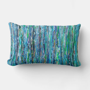 Water Under the Bridge Cotton Lumbar Throw Pillow