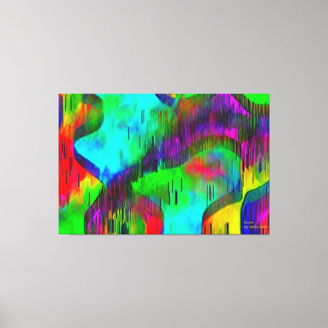 "Water Wall" Stretched Canvas 3 Stacked 60" x 40" (Front)