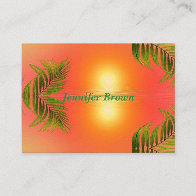 Water Wave Reflection  Business Card (Front)