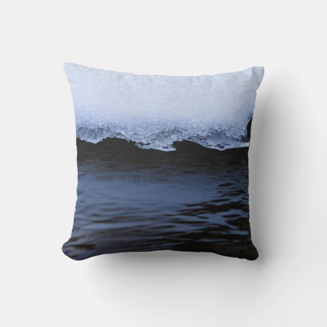 WATER WAVES ON THE SHORE THROW PILLOW (Front)