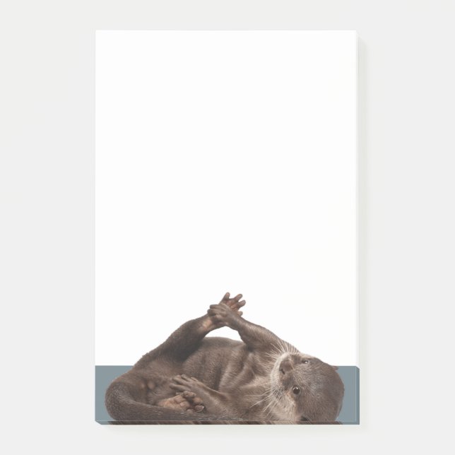 Water Weasels at Play - Cute Otter Post-it Notes (Front)