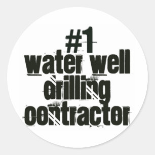 Water Well Drilling Contractor Classic Round Sticker