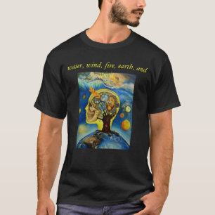 water, wind, fire, earth, and spirit T-Shirt