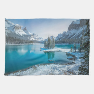 Water Winter Jasper National Park, Canada Kitchen Towel