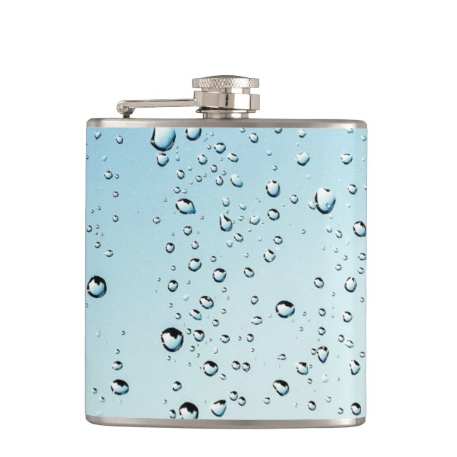 Water with bubbles hip flask (Front)