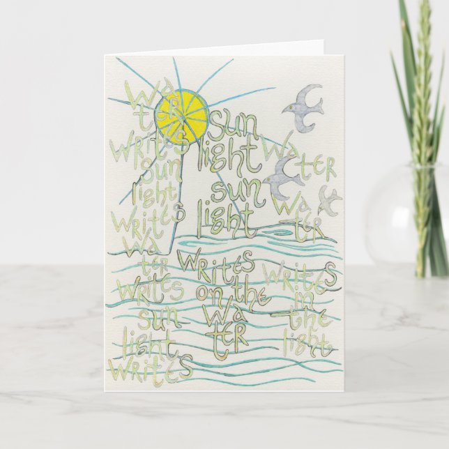 Water writes sunlight writes card (Front)
