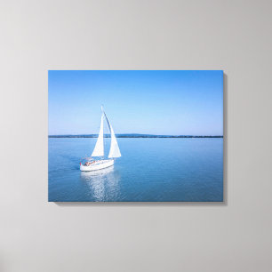 Water   Yacht at Lake Balaton Lake Hungary Canvas Print