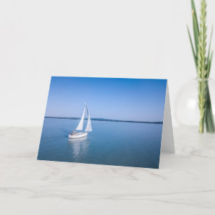 Water Yacht at Lake Balaton Lake Hungary Card