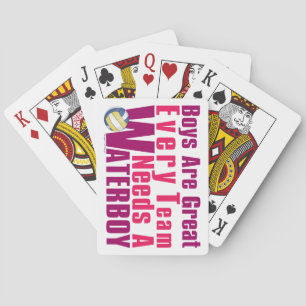 Waterboy Volleyball in Pink Playing Cards
