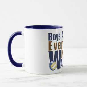 Waterboy Vollyball in Blue Mug