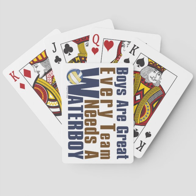 Waterboy Vollyball in Blue Playing Cards (Back)