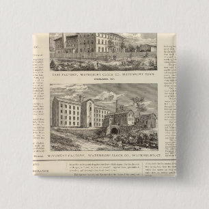 Waterbury Clock Company 2 Inch Square Button