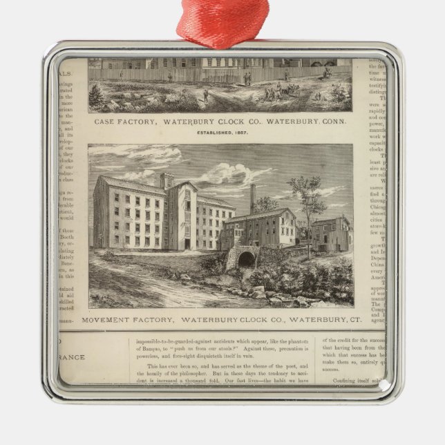 Waterbury Clock Company Metal Ornament (Front)