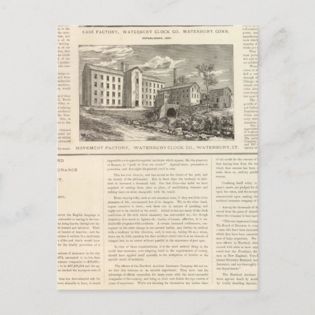 Waterbury Clock Company Postcard (Front)