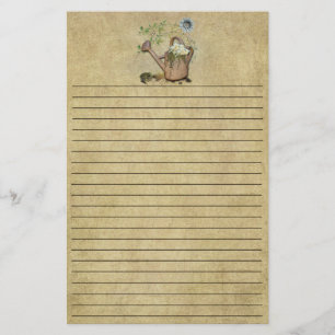 Watercan & Garden Things-1- Lined Stationery