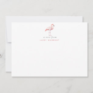 Waterccolor Flamingo Personalized Stationery Card