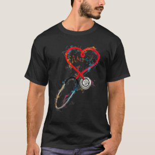 Watercol Nurse Life Nursing Clinical Funny Birthda T-Shirt