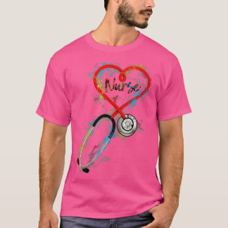Watercol Nurse Life Nursing Nurse Week 2022 2023 T-Shirt