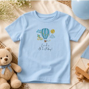 Watercolo Hot Air Balloon Kid 5th Birthday Party Toddler T-shirt