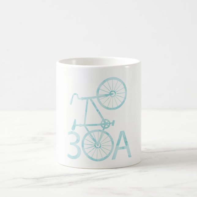 Watercolor 30A with Bike Mug (Center)