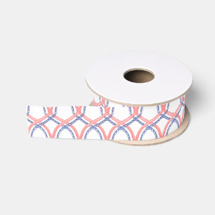 Watercolor 4th of July Red White and Blue Grosgrain Ribbon
