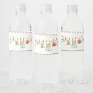    Watercolor A  Little Pumokin is on the way  bab Water Bottle Label
