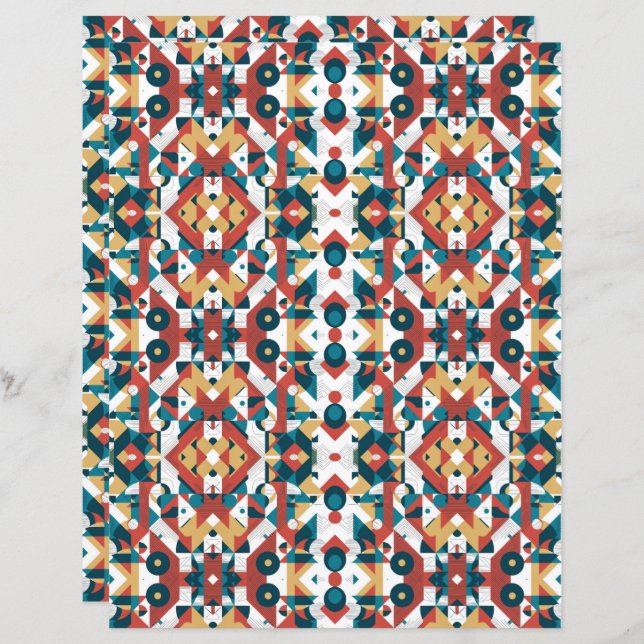 Watercolor Abstract 17 Scrapbook Paper (Front/Back)