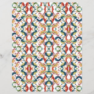 Watercolor Abstract 6 Scrapbook Paper