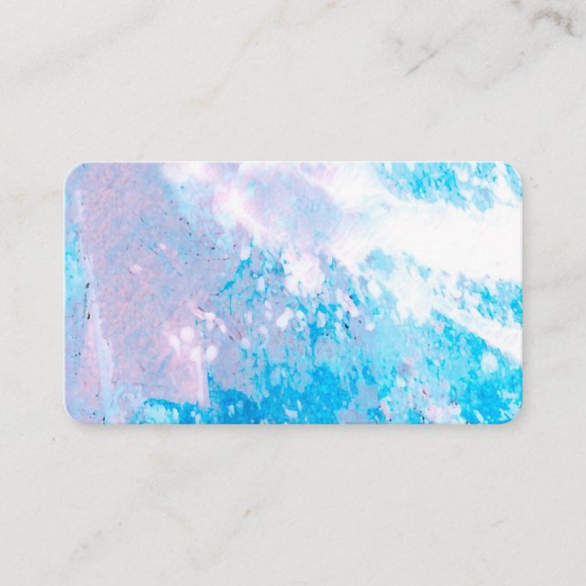 watercolor abstract business card template in blue (Front)