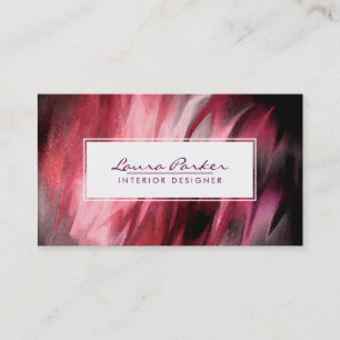 Watercolor Abstract Cool Elegant Artist Vintage Business Card