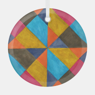 Watercolor abstract creative design. glass ornament