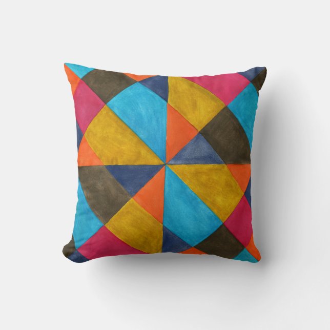 Watercolor abstract creative design. throw pillow (Front)