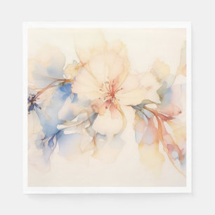 Watercolor Abstract Dogwood Flowers  Napkin