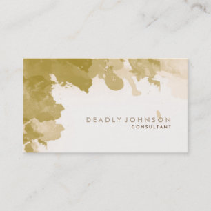 Watercolor Abstract Elegant Cool Multi-colour Brow Business Card